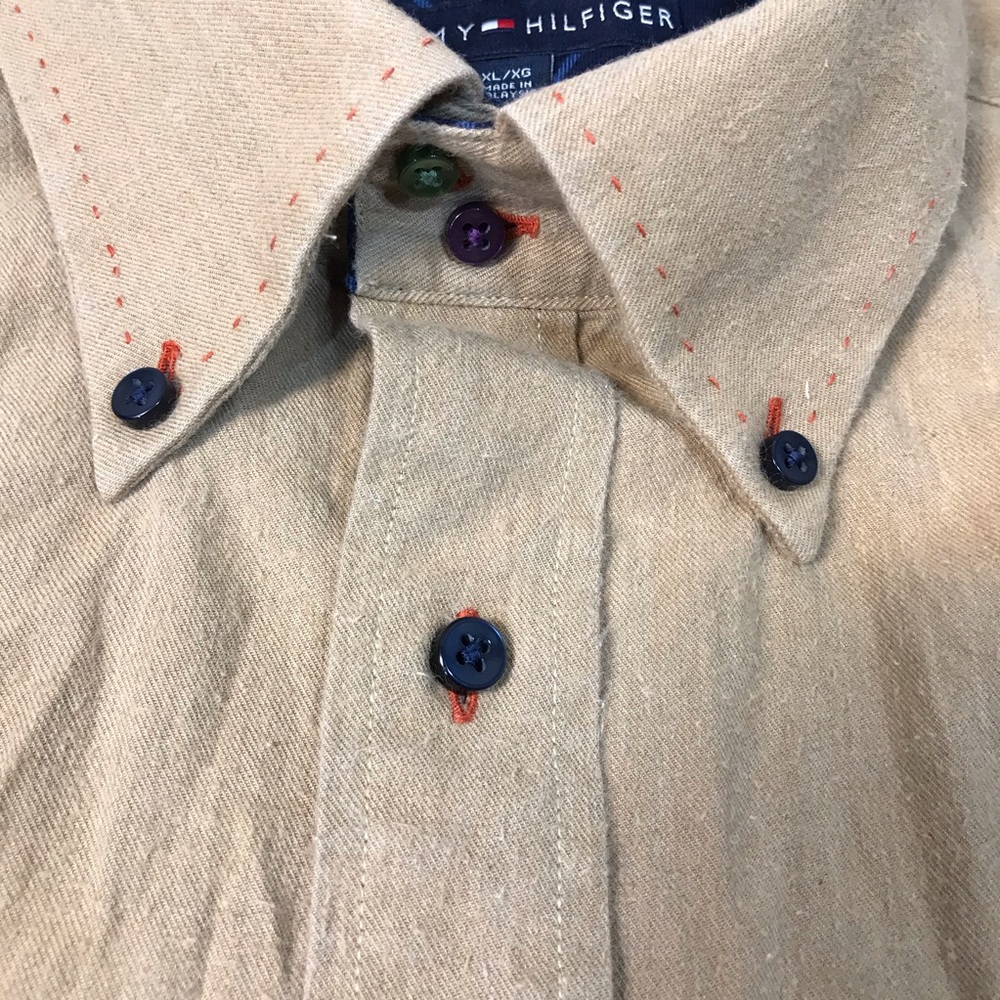 Tommy Hilfiger Button Down Multi Color Buttons Xl - image 3